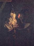 Rembrandt van rijn Selbstportrat mit toter Rohrdommel Sweden oil painting artist